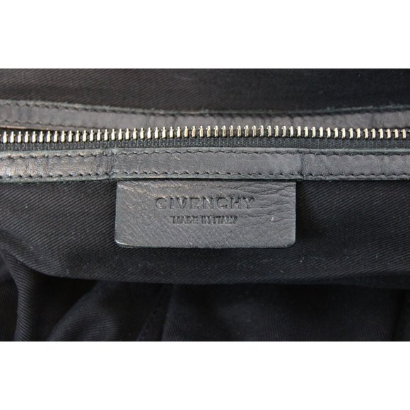 Givenchy Nightingale Black Leather Bag Satchel Bag Removable Strap Pockets - Picture 11 of 12